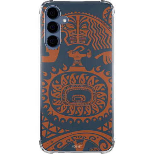 Disney Moana Octopus Tropical Print Art Galaxy A35 5G Clear Case