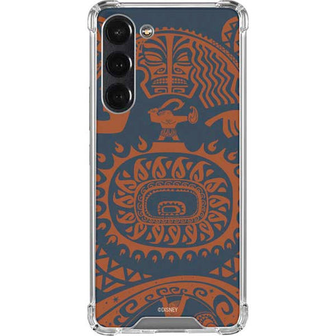 Disney Princess Moana Octopus Tropical Print Art Galaxy S24 FE Clear Case