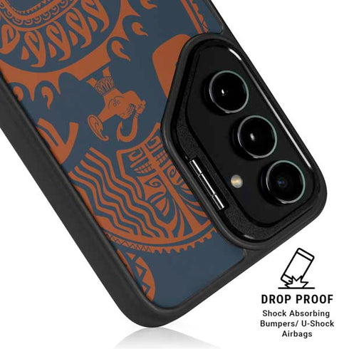 Disney Princess Moana Octopus Tropical Print Art Galaxy S25 Kickstand Case