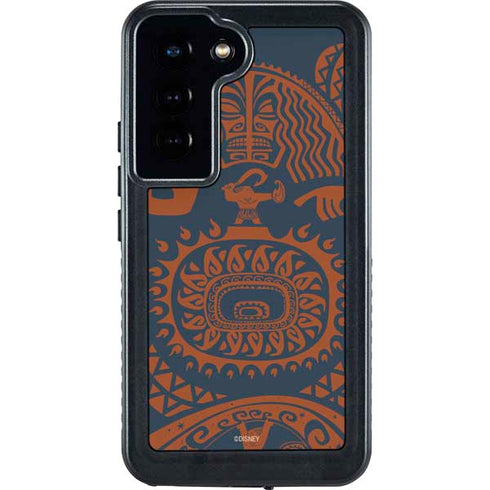Disney Moana Octopus Tropical Print Art Galaxy S24 Waterproof Case