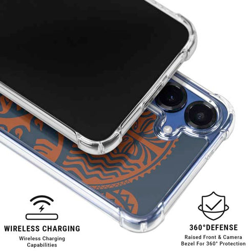 Disney Princess Moana Octopus Tropical Print Art Galaxy S25 Plus Clear Case