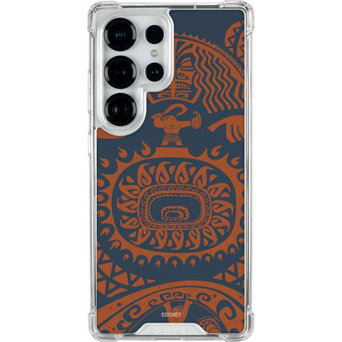 Disney Princess Moana Octopus Tropical Print Art Galaxy S25 Ultra Clear Case