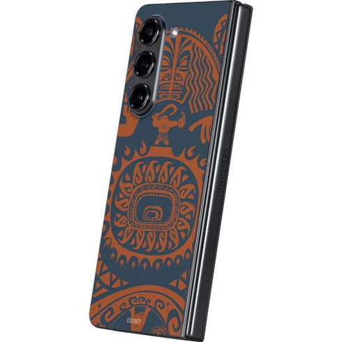 Disney Moana Octopus Tropical Print Art Galaxy Z Fold5 5G Skin