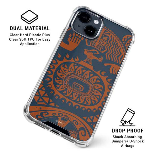 Disney Moana Octopus Tropical Print Art iPhone 15 Clear Case