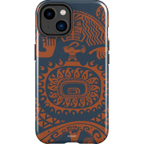 Disney Moana Octopus Tropical Print Art iPhone 15 Impact Case