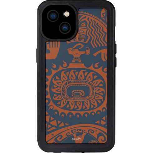 Disney Moana Octopus Tropical Print Art iPhone 15 Plus Waterproof Case