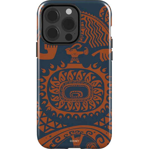 Disney Moana Octopus Tropical Print Art iPhone 15 Pro Impact Case
