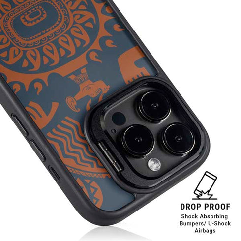 Disney Moana Octopus Tropical Print Art iPhone 15 Pro Kickstand Case