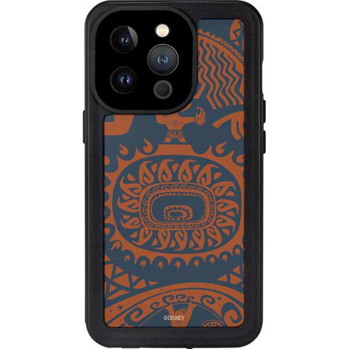 Disney Moana Octopus Tropical Print Art iPhone 15 Pro Waterproof Case