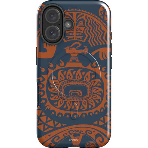Disney Princess Moana Octopus Tropical Print Art iPhone 16 Magsafe Impact Case