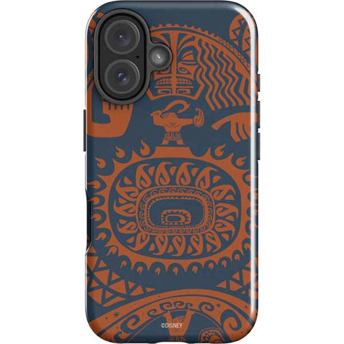 Disney Princess Moana Octopus Tropical Print Art iPhone 16 Plus Impact Case