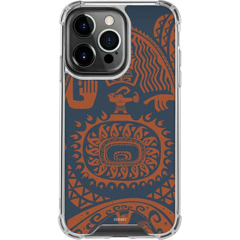 Disney Princess Moana Octopus Tropical Print Art iPhone 16 Pro Clear Case