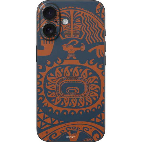 Disney Princess Moana Octopus Tropical Print Art iPhone 16 Skin