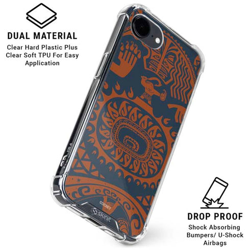 Disney Princess Moana Octopus Tropical Print Art iPhone 16e Clear Case