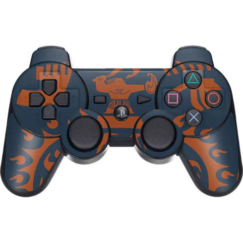 Disney Moana Octopus Tropical Print Art PS3 Dual Shock wireless controller Skin