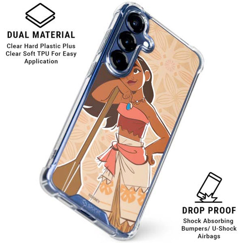 Disney Princess Moana Portrait Galaxy S25 Clear Case