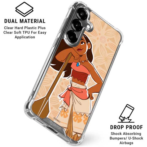 Disney Princess Moana Portrait Galaxy S26 Plus Clear Case