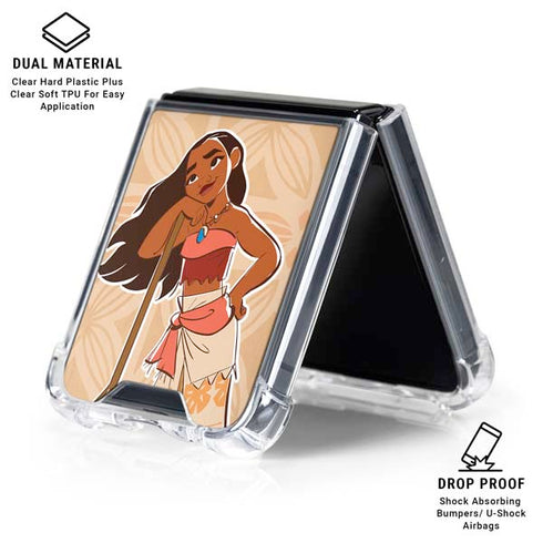Disney Princess Moana Portrait Galaxy Z Flip6 Clear Case