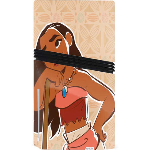 Disney Princess Moana Portrait PS5 Pro Disk Console Skin