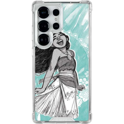Disney Princess Moana Singing Galaxy S25 Ultra Clear Case