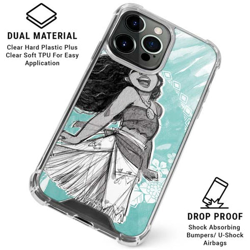 Disney Princess Moana Singing iPhone 16 Pro Max Clear Case