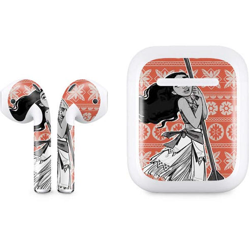 Disney Moana Character Tropical Print Art Apple AirPods Skin