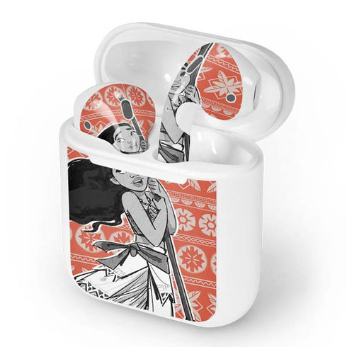 Disney Moana Character Tropical Print Art Apple AirPods Skin