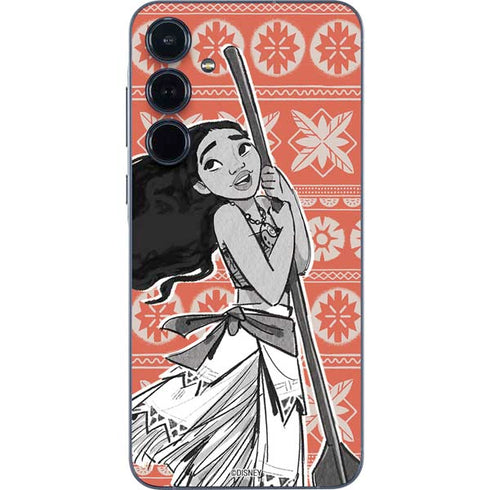 Disney Moana Character Tropical Print Art Galaxy A35 5G Skin