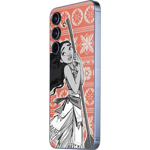 Disney Moana Character Tropical Print Art Galaxy A35 5G Skin