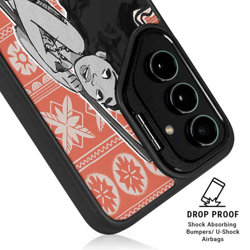 Disney Princess Moana Character Tropical Print Art Galaxy S25 Kickstand Case