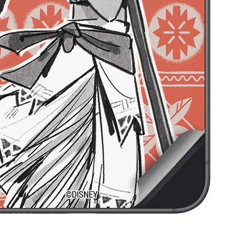 Disney Princess Moana Character Tropical Print Art Galaxy S25 Plus Skin