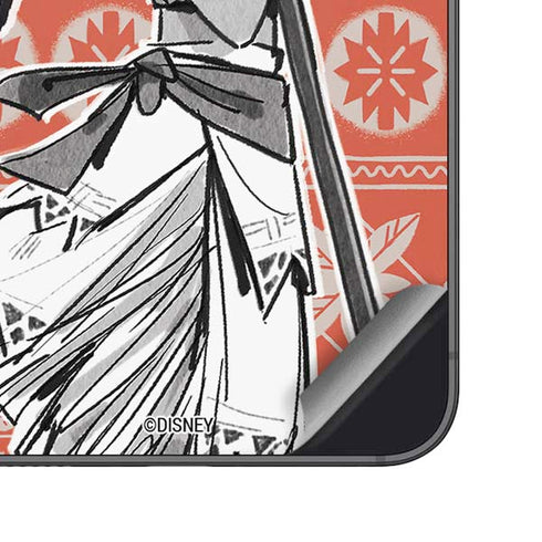 Disney Princess Moana Character Tropical Print Art Galaxy S25 Skin