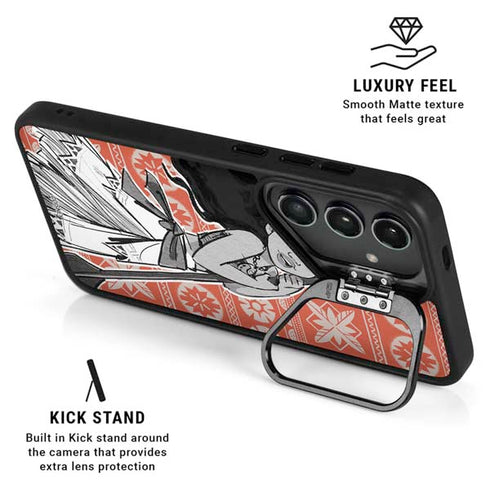 Disney Princess Moana Character Tropical Print Art Galaxy S24 Ultra Kickstand Case