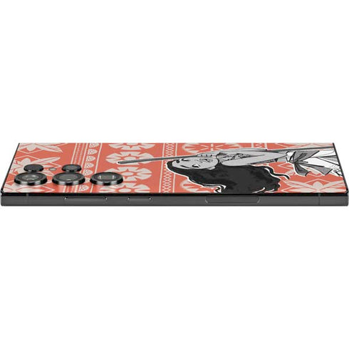 Disney Princess Moana Character Tropical Print Art Galaxy S25 Ultra Skin