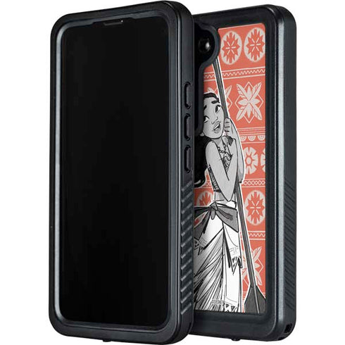 Disney Moana Character Tropical Print Art Galaxy S24 Waterproof Case