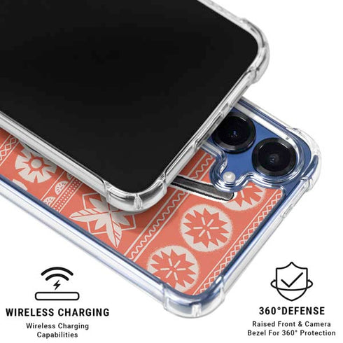 Disney Princess Moana Character Tropical Print Art Galaxy S25 Plus Clear Case