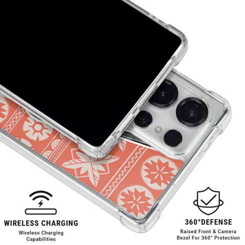 Disney Princess Moana Character Tropical Print Art Galaxy S25 Ultra Clear Case