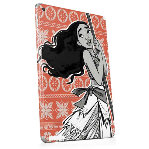 Disney Princess Moana Character Tropical Print Art Apple iPad Skin