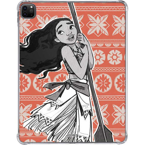 Disney Princess Moana Character Tropical Print Art iPad Pro 11in (2024) Clear Case