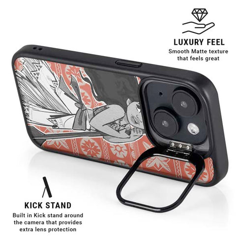 Disney Princess Moana Character Tropical Print Art iPhone 13 Kickstand Case