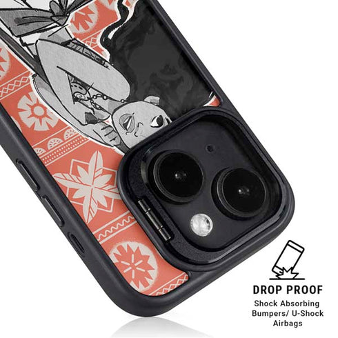 Disney Princess Moana Character Tropical Print Art iPhone 14 Kickstand Case