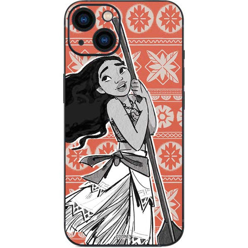 Disney Moana Character Tropical Print Art iPhone 15 Skin