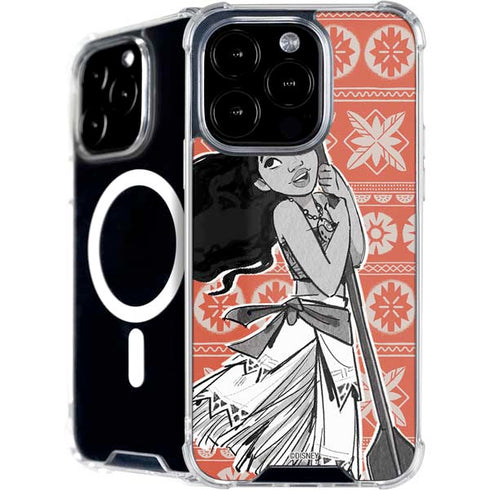 Disney Princess Moana Character Tropical Print Art iPhone 16 Pro MagSafe Case