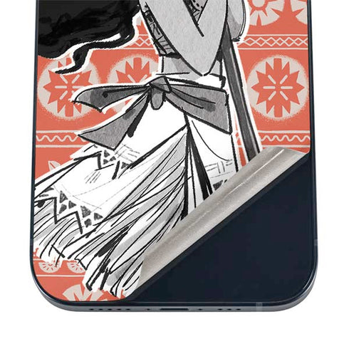 Disney Princess Moana Character Tropical Print Art iPhone 16 Skin