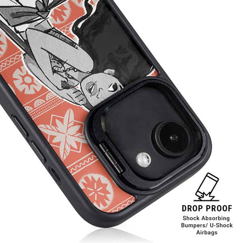 Disney Princess Moana Character Tropical Print Art iPhone 16e Kickstand Case