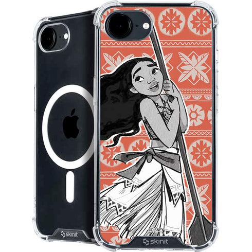 Disney Princess Moana Character Tropical Print Art iPhone 16e MagSafe Case