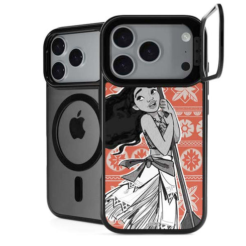 Disney Princess Moana Character Tropical Print Art iPhone 18 Pro Kickstand Case