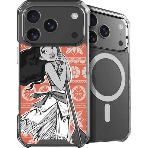 Disney Princess Moana Character Tropical Print Art iPhone 18 Pro MagSafe Case