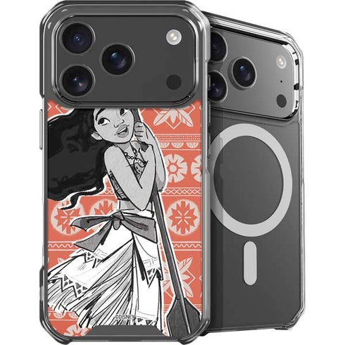 Disney Princess Moana Character Tropical Print Art iPhone 18 Pro Max MagSafe Case