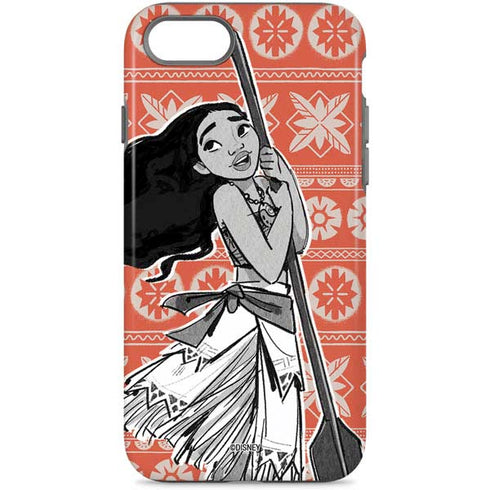 Disney Princess Moana Character Tropical Print Art iPhone Cases